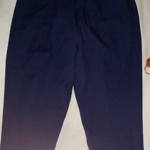 Alfred Dunner Womens Classics Casual Trouser Pants, Navy, 18W